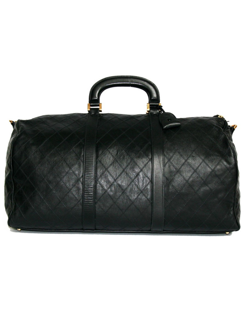 Weekender CHANEL en cuir noir