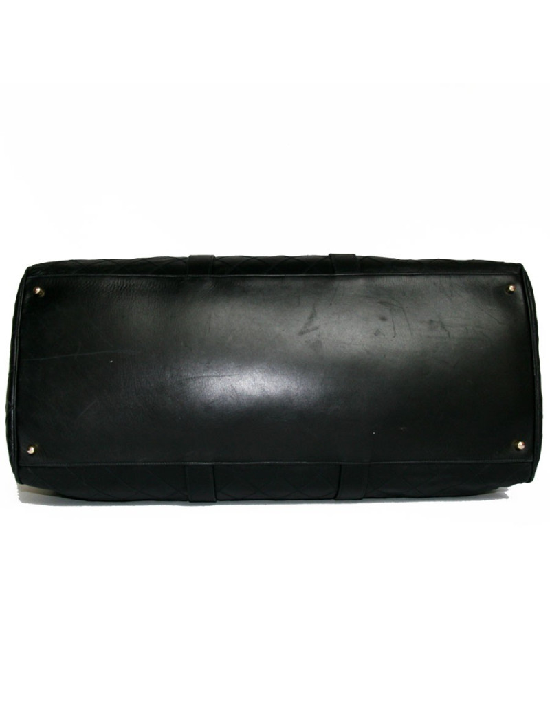Weekender CHANEL en cuir noir