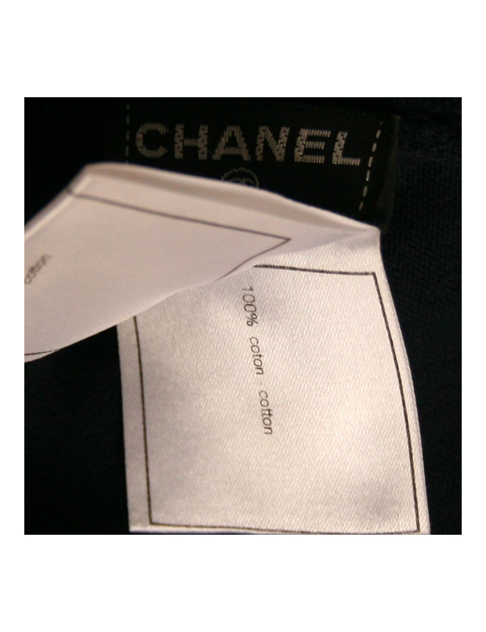 Debardeur CHANEL T40 bleu marine coton 