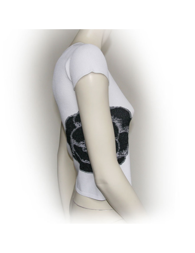 Haut CHANEL T42 blanc et noir