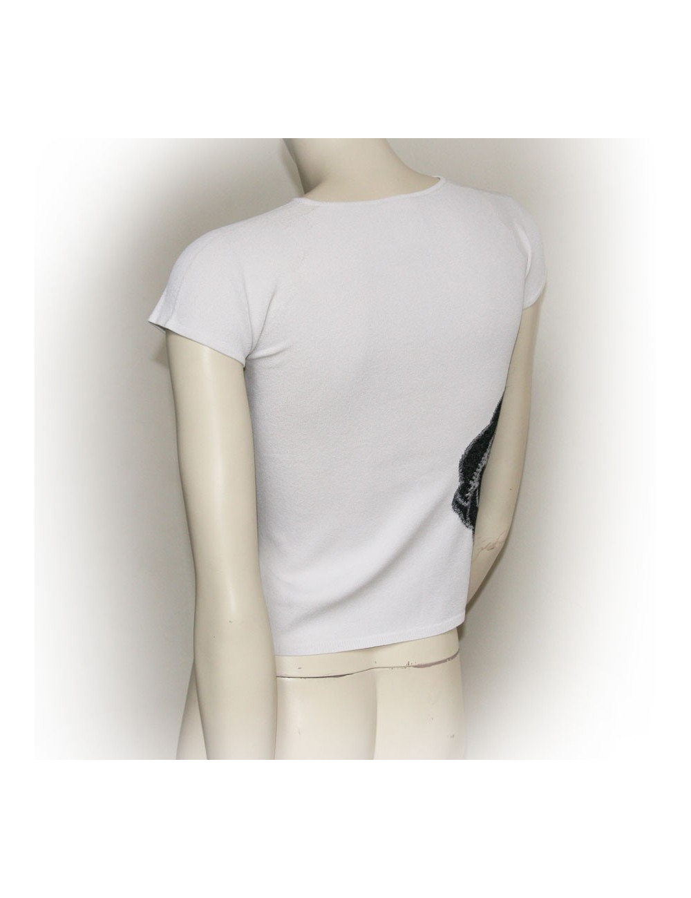 Haut CHANEL T42 blanc et noir