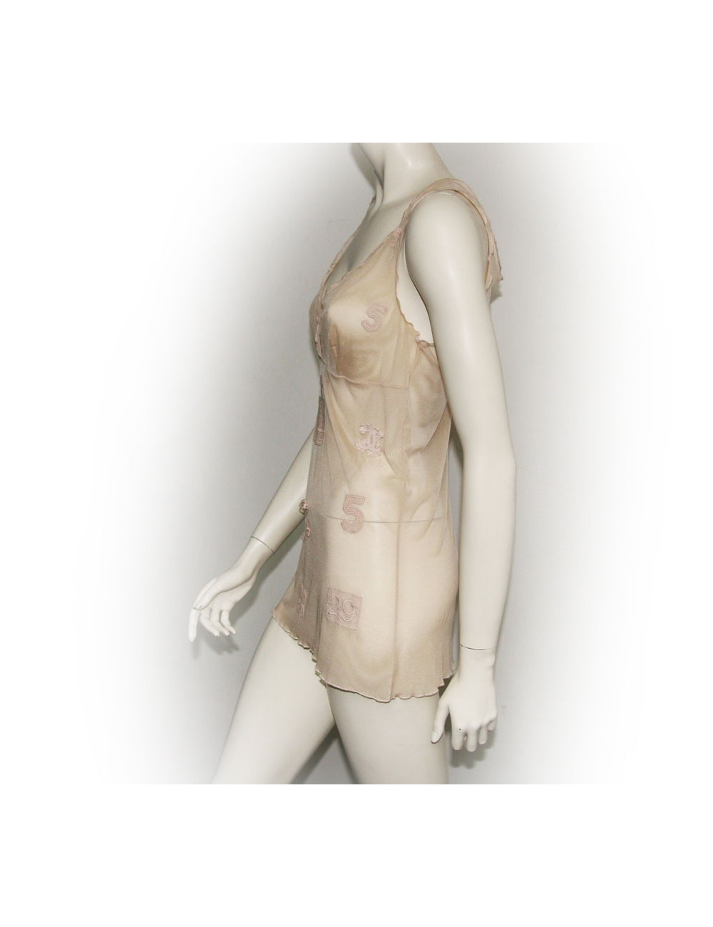 Débardeur CHANEL beige transparent