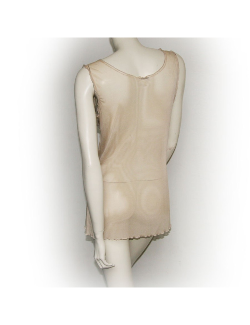Débardeur CHANEL beige transparent