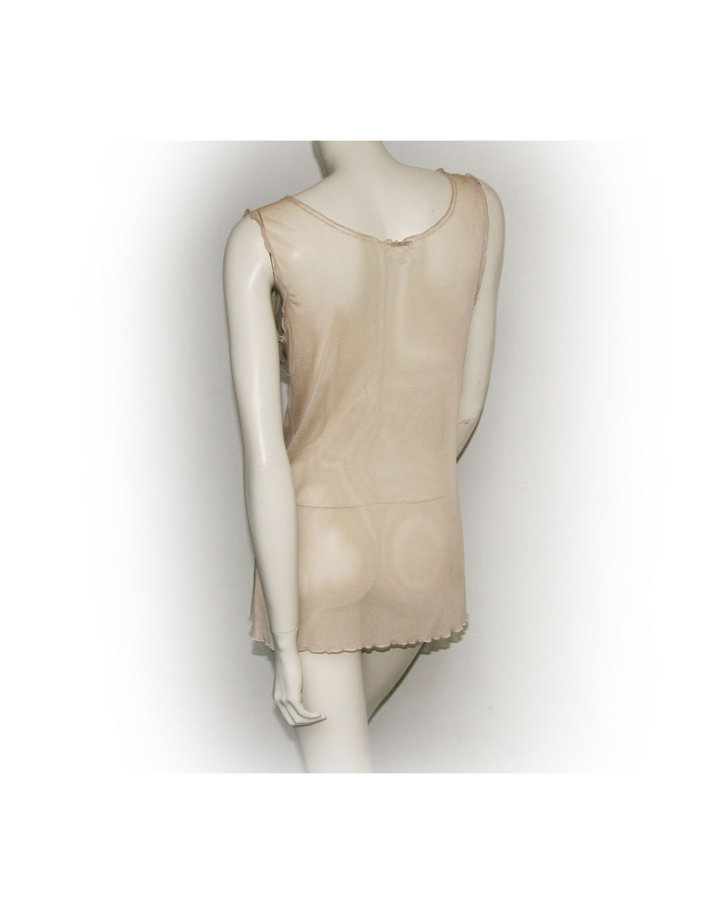 Débardeur CHANEL beige transparent