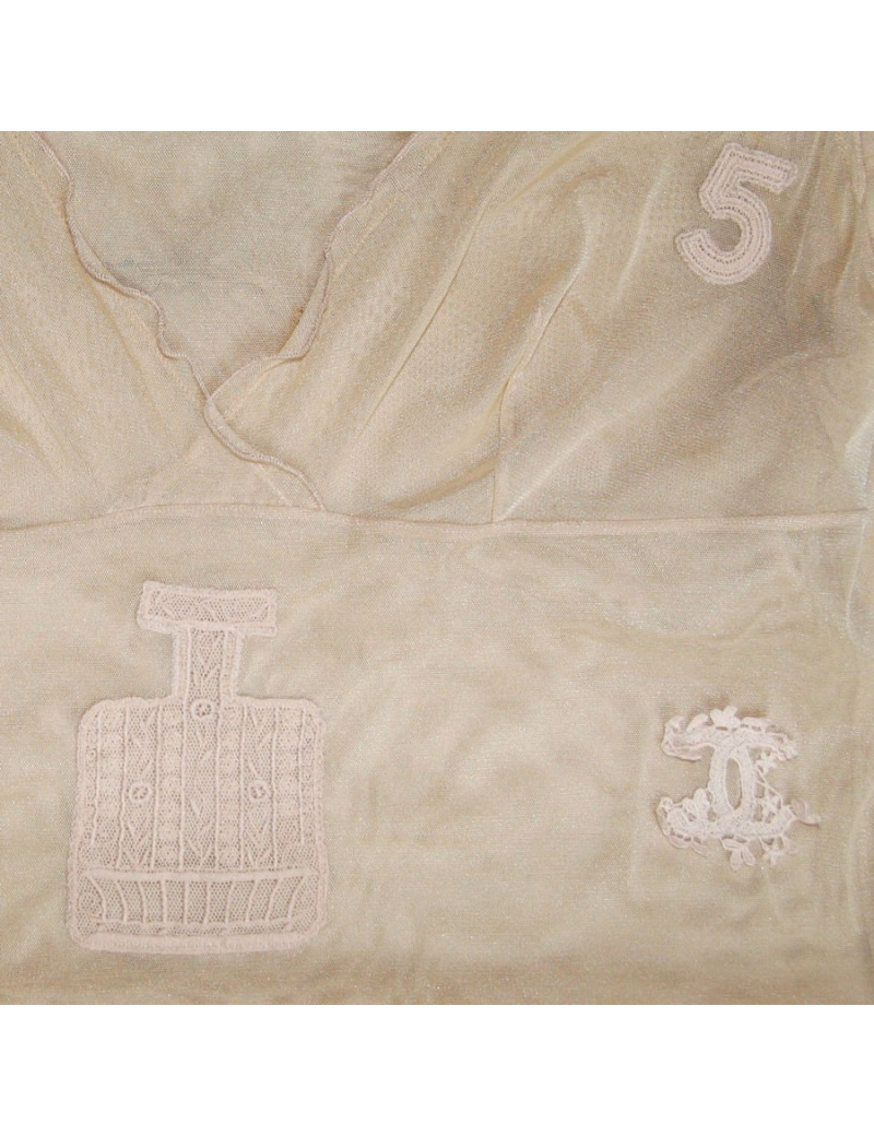 Débardeur CHANEL beige transparent