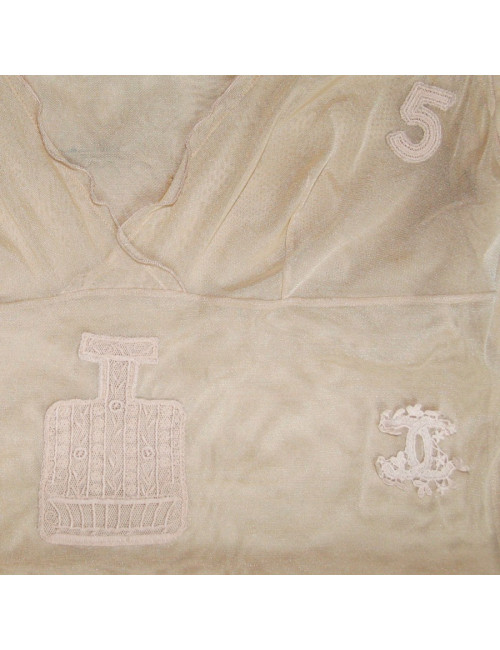 Débardeur CHANEL beige transparent