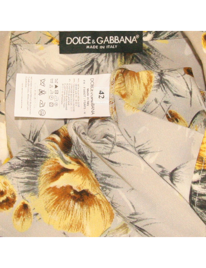 Chemisier  DOLCE & GABBANA T 42 motifs floraux
