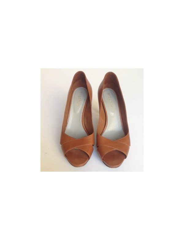 Escarpins en cuir marron SERGIO ROSSI T37,5