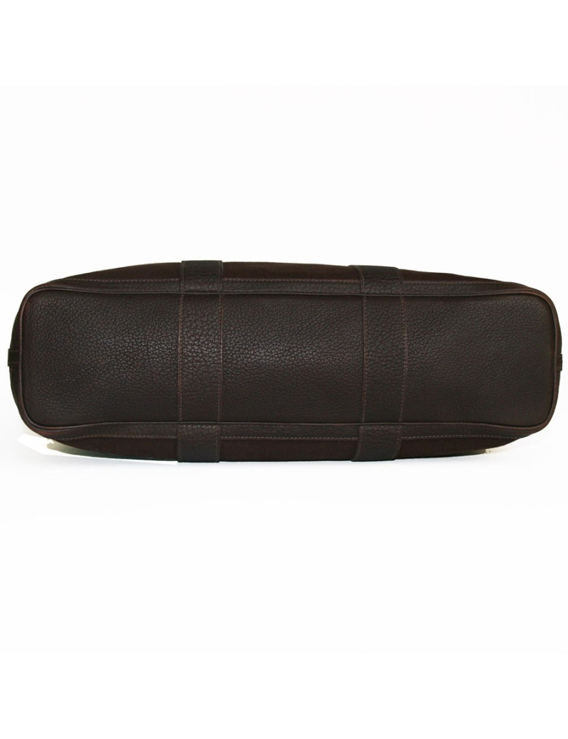 Cabas toile et cuir HERMES