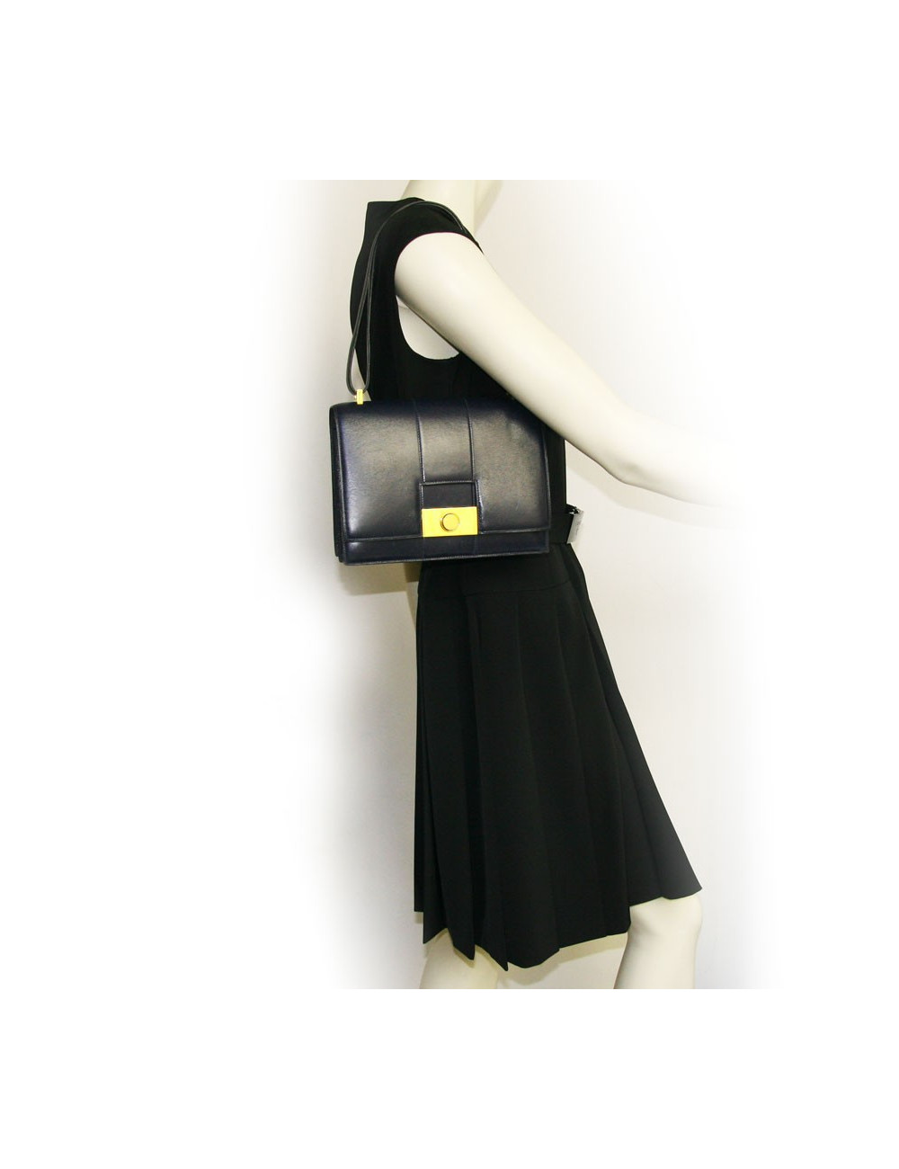 Sac HERMES bleu marine