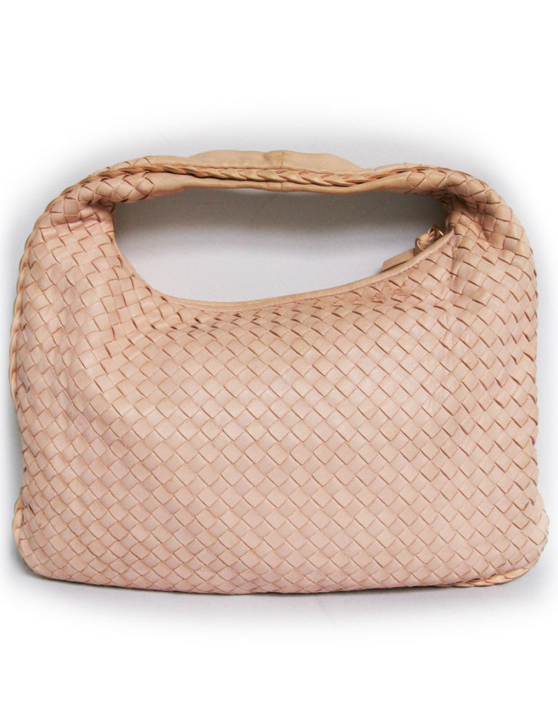 sac BOTTEGA VENETA tressé rose