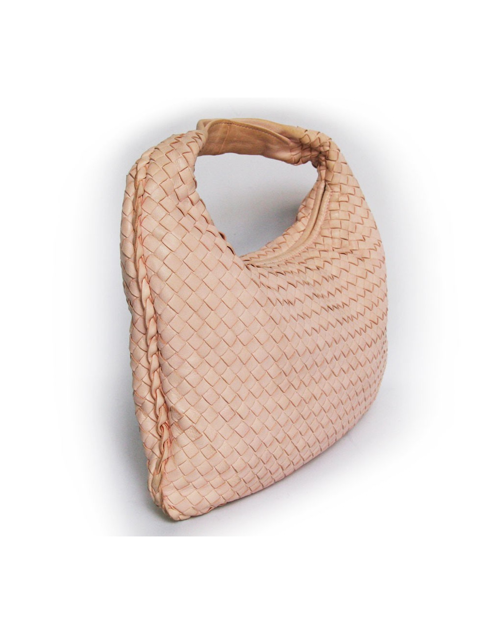 sac BOTTEGA VENETA tressé rose