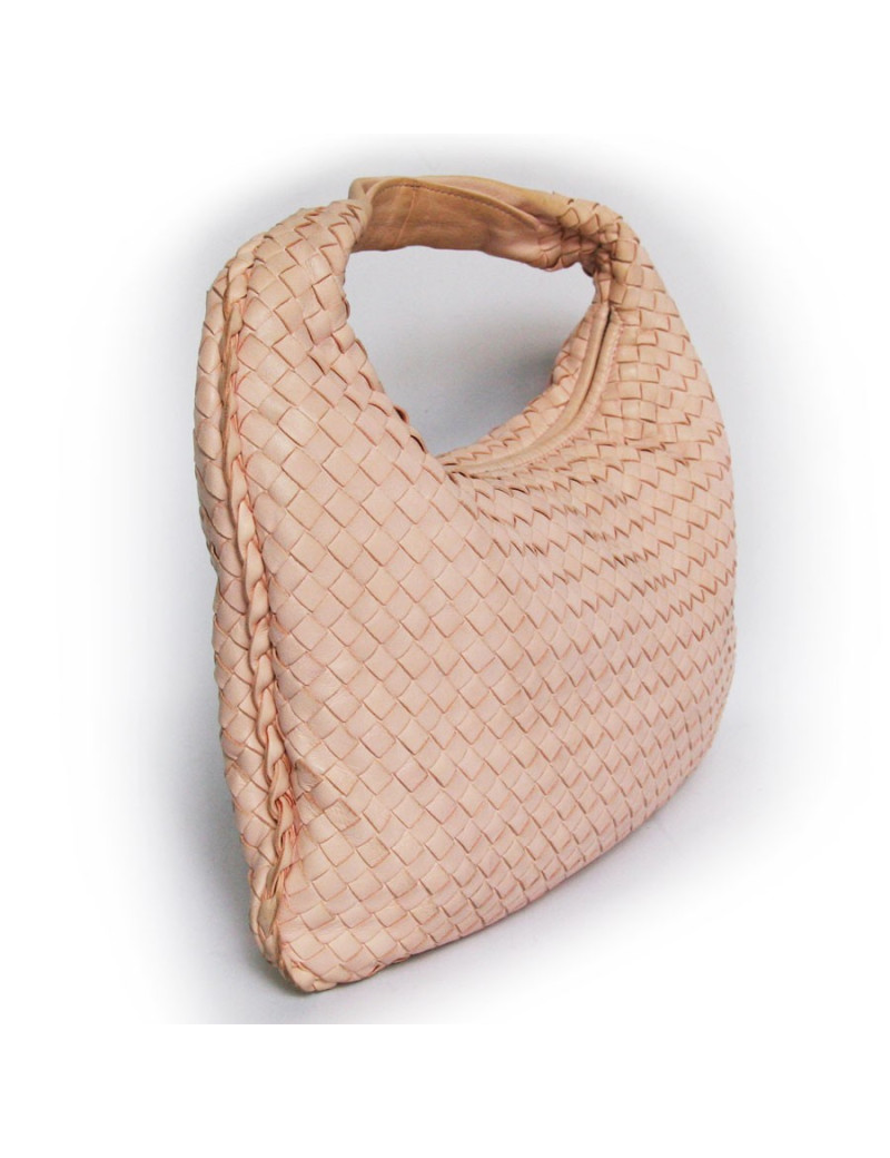 sac BOTTEGA VENETA tressé rose