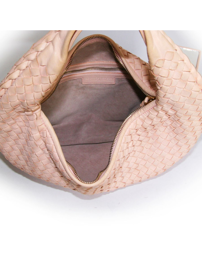 sac BOTTEGA VENETA tressé rose