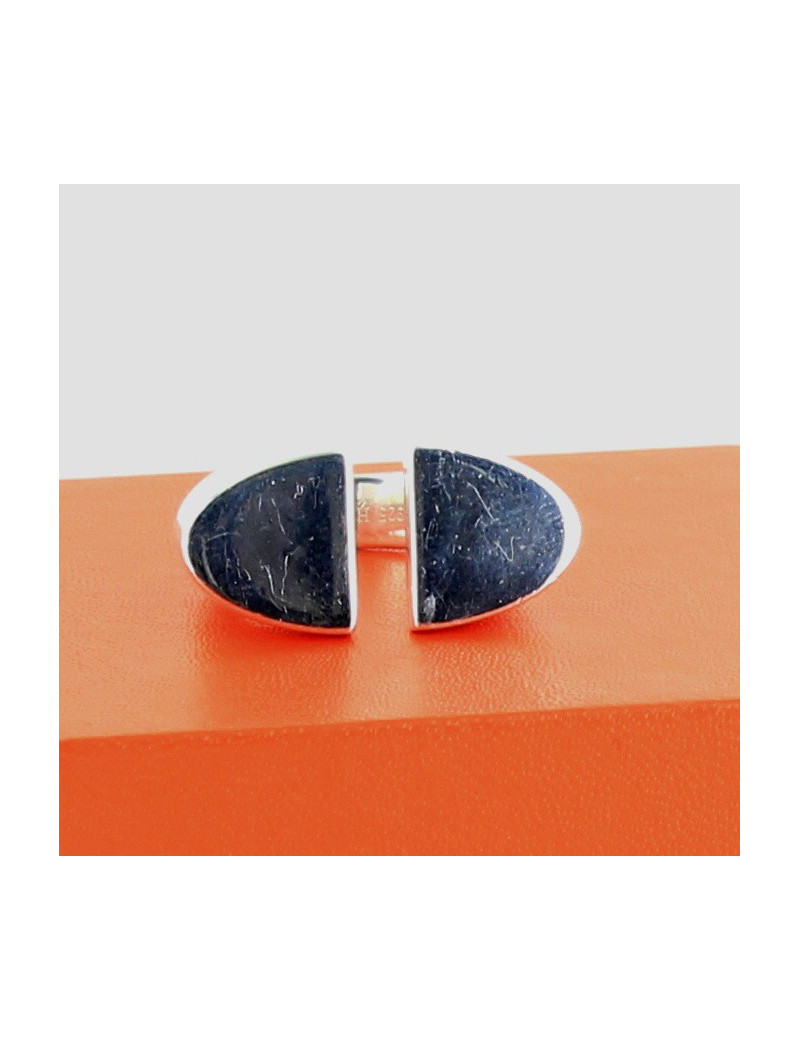 bague HERMES t59  "Initial" argent massif