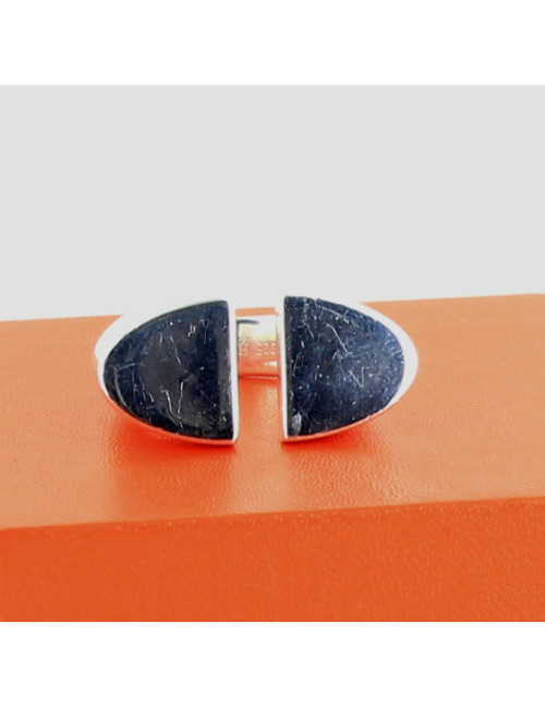 bague HERMES t59  "Initial" argent massif
