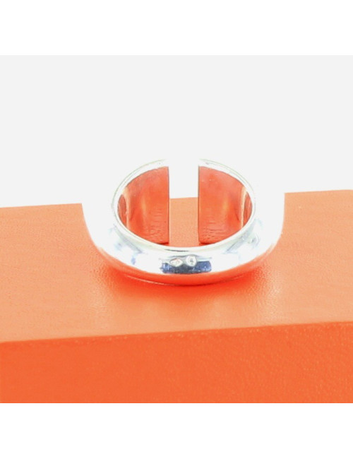 bague HERMES t59  "Initial" argent massif