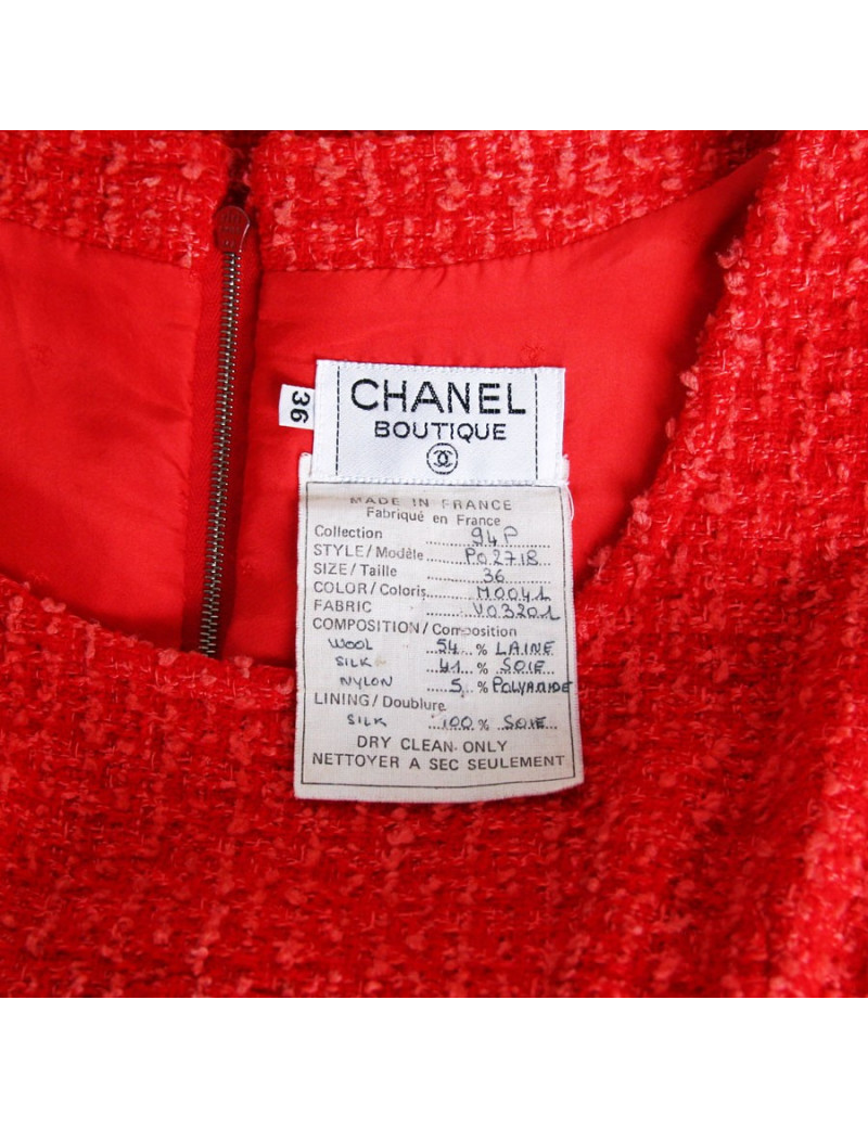 Robe orange Chanel T36