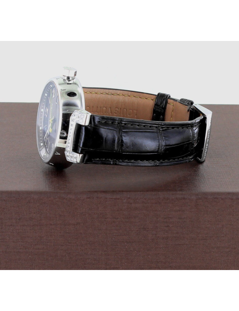 Montre LOUIS VUITTON tambour acier argent