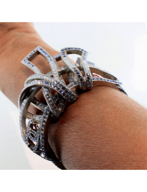 bracelet CHANEL brillants bleus