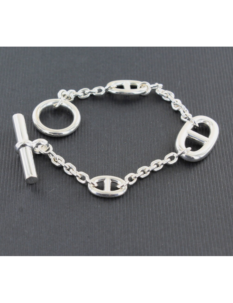 bracelet HERMES farandole argent massif