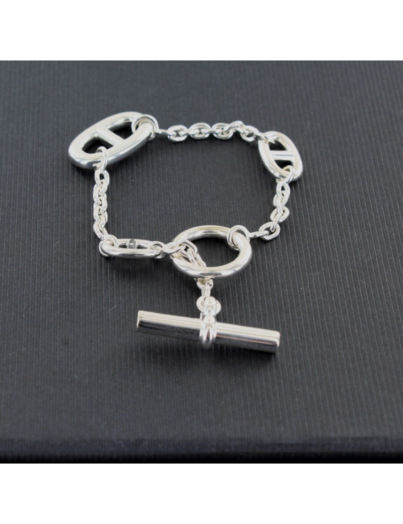 bracelet HERMES farandole argent massif