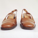 HERMES T39 brown leather sandals