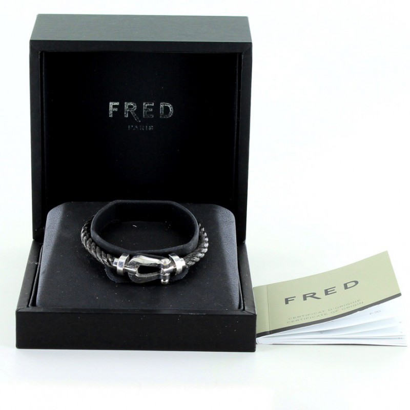 Force 10 bracelet 18k yellow gold and diamonds large model - Fred Paris