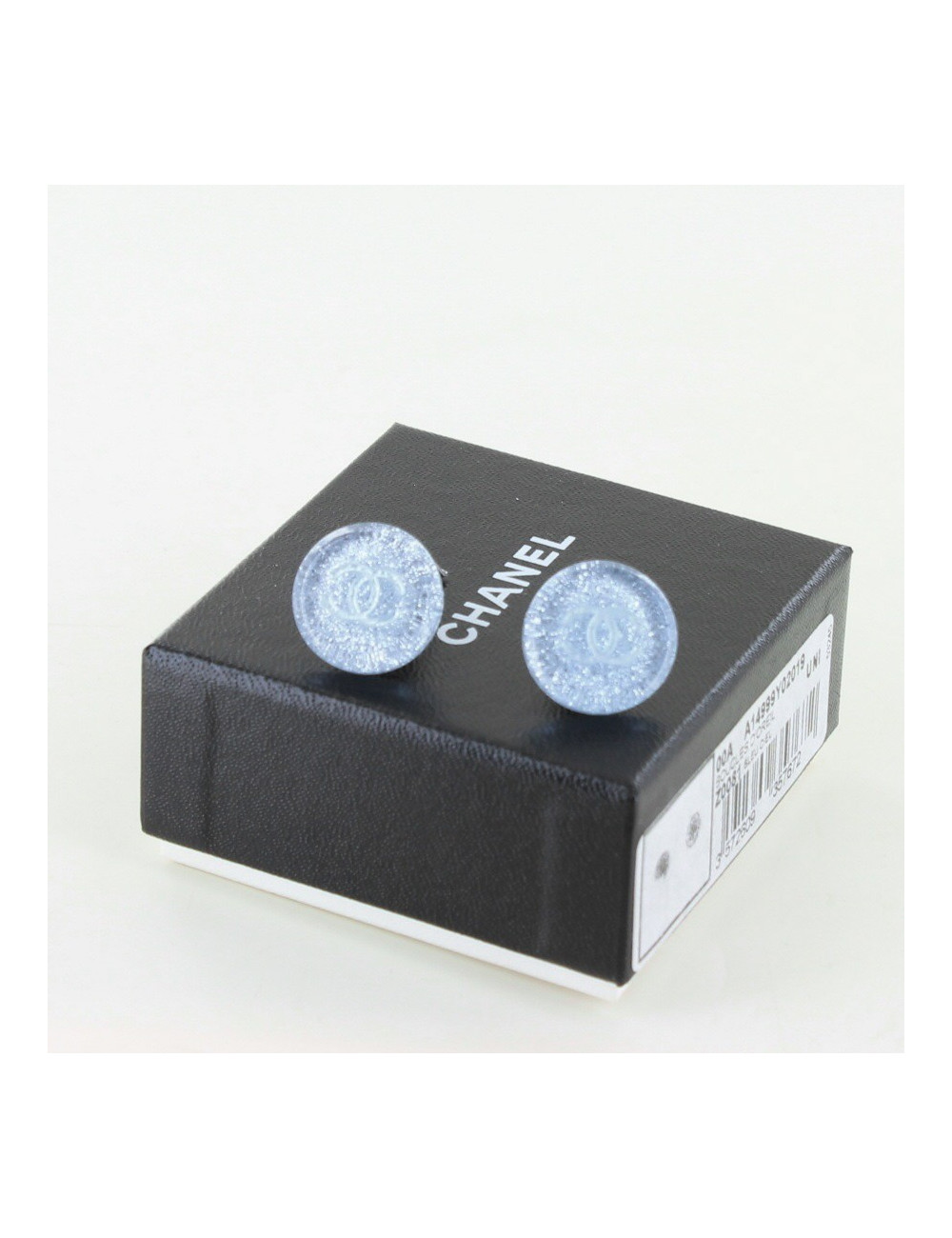 clips d'oreille CHANEL bleus