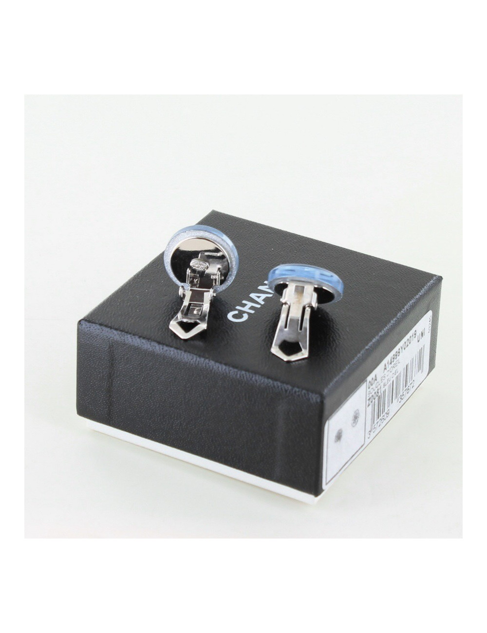 clips d'oreille CHANEL bleus