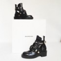 Chaussures Balenciaga Cut-Out Buckle Strap Ankle Boots T36