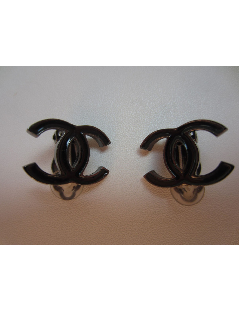 Clips CC noir CHANEL