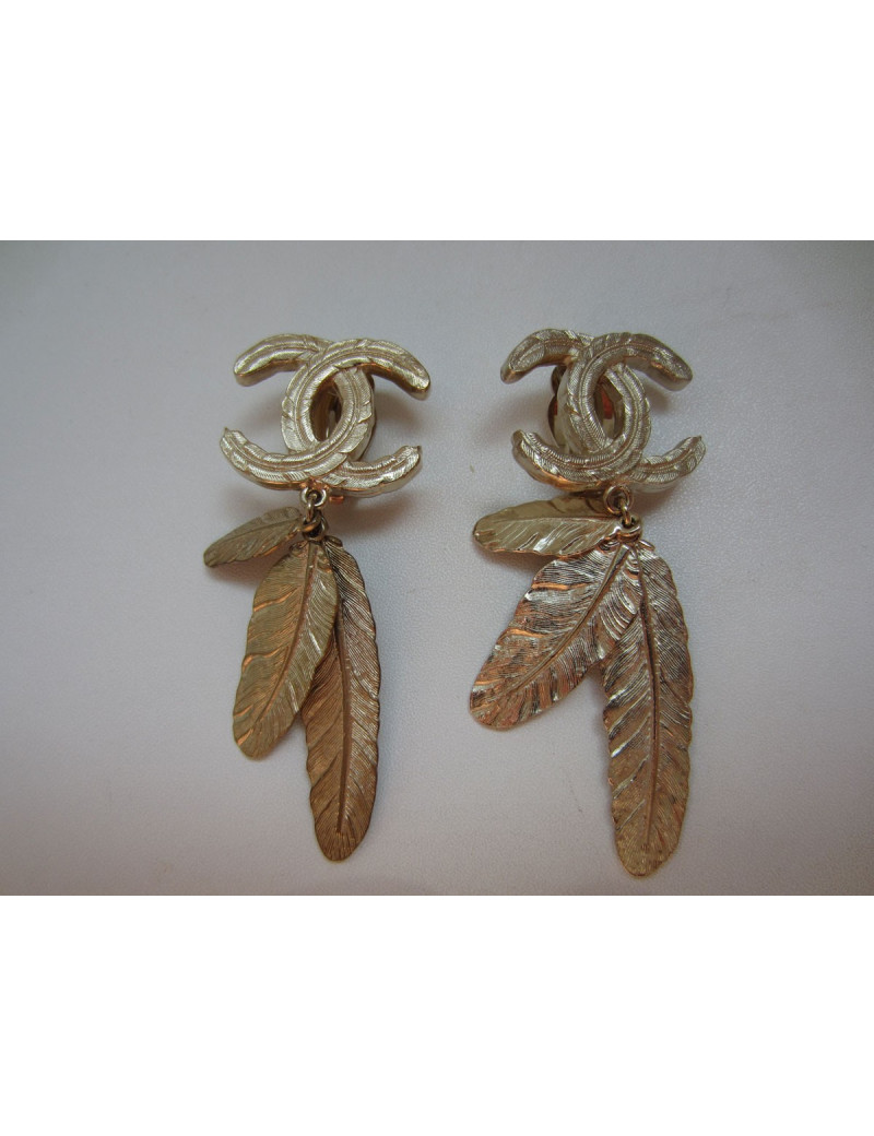 Clips pendants Plume CHANEL