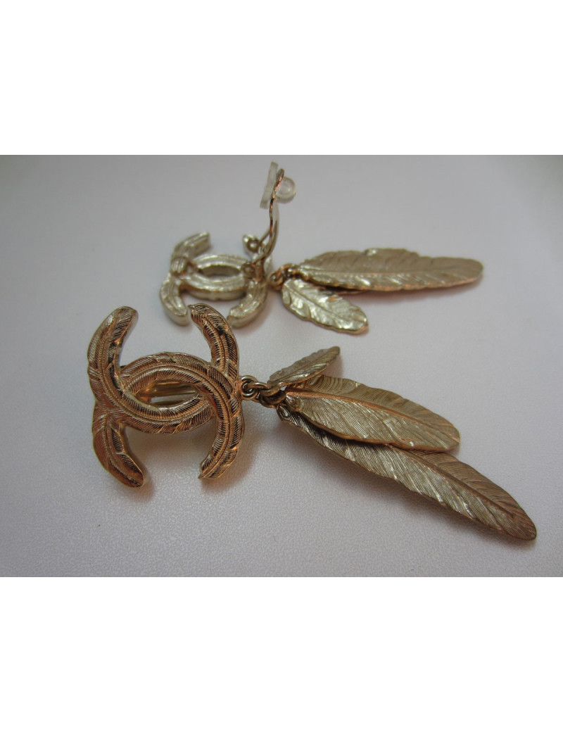 Clips pendants Plume CHANEL