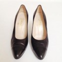 Shoes CHANEL T37 black lambskin leather