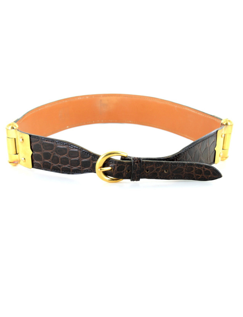 Ceinture croco HERMES vintage 