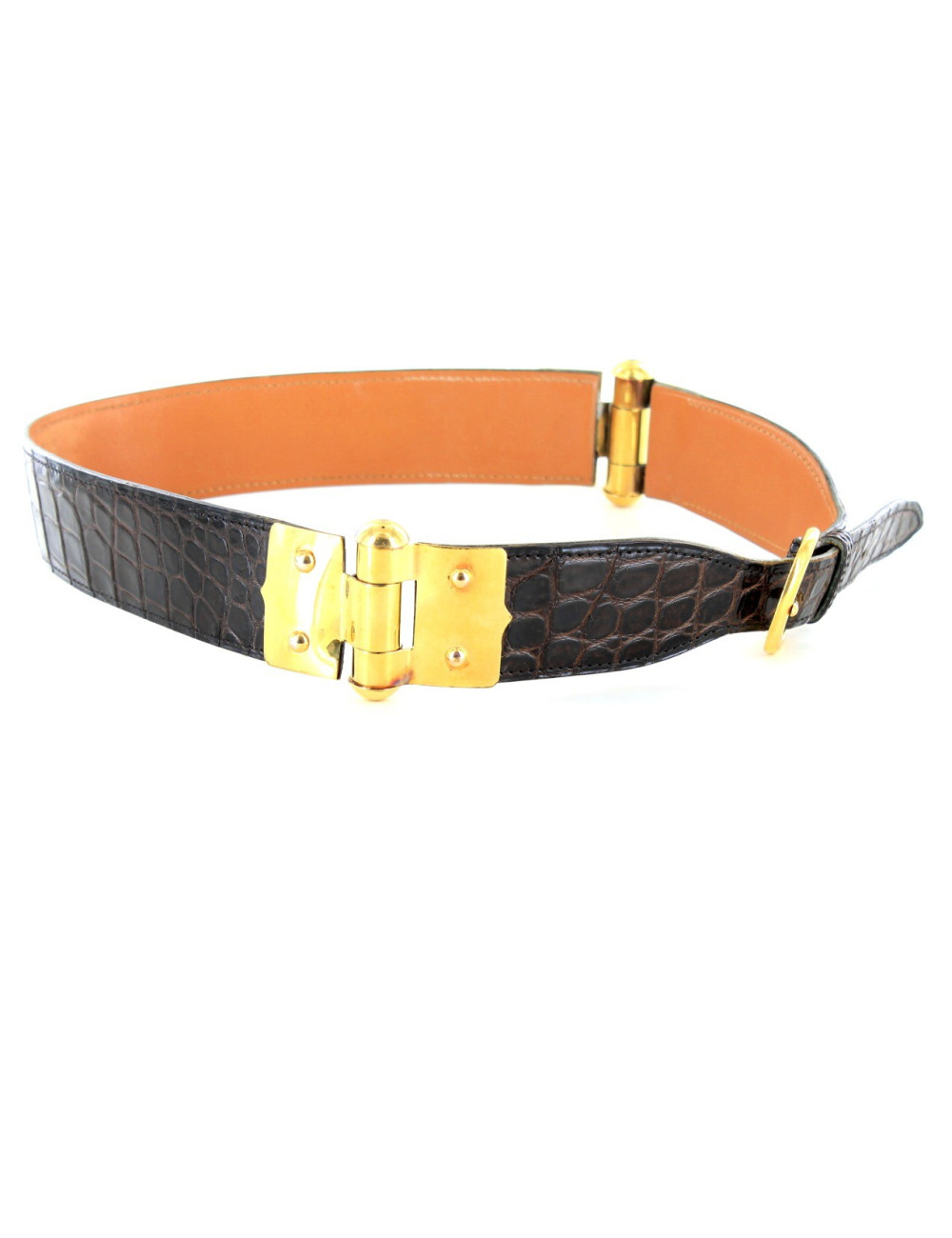 Ceinture croco HERMES vintage 