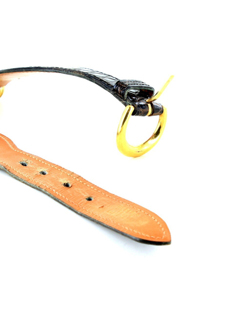 Ceinture croco HERMES vintage 