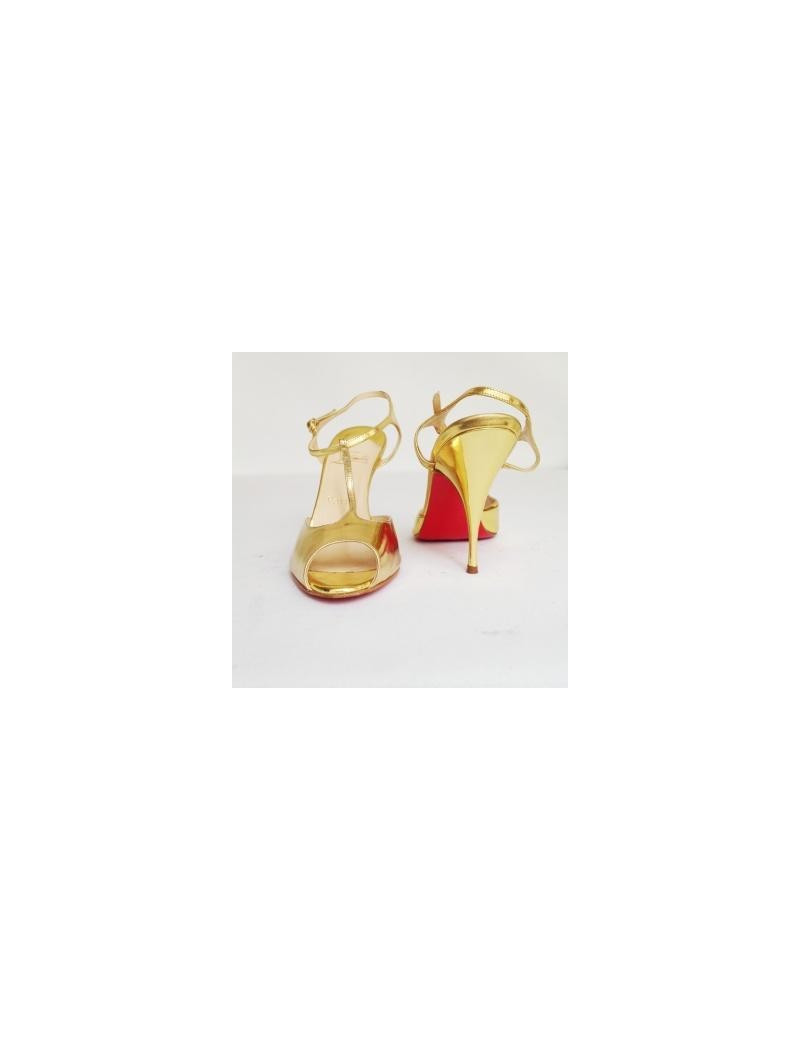 Sandales hautes dorées CHRISTIAN LOUBOUTIN T38,5
