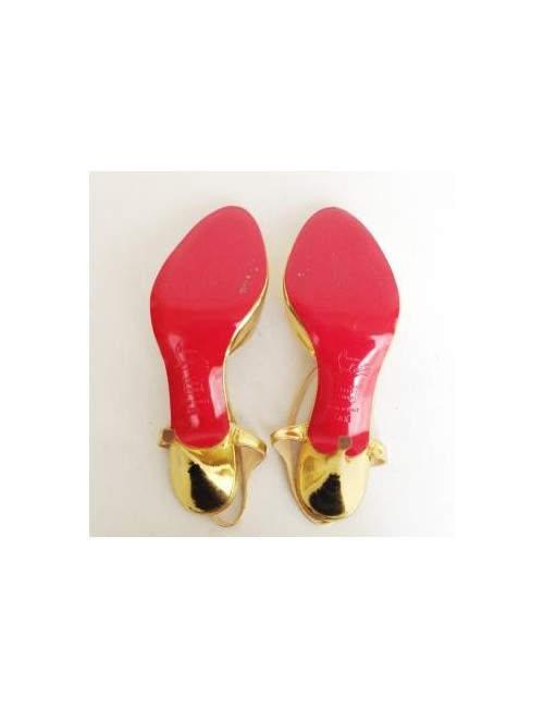 Sandales hautes dorées CHRISTIAN LOUBOUTIN T38,5