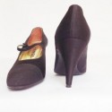 Shoes CHANEL Couture T42 Duchess satin black