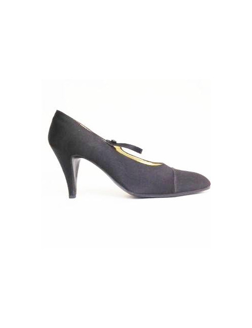 Escarpins CHANEL Couture  T 42 en satin noir