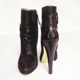ROBERTO CAVALLI T40 Black patent leather boots