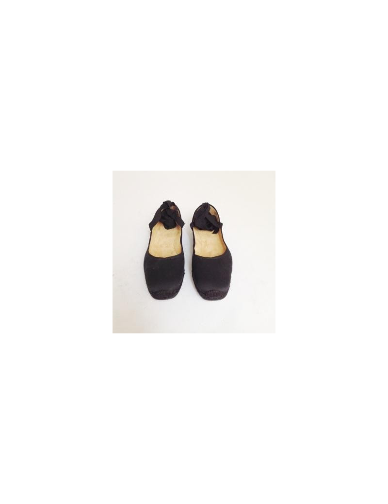 ballerines HERMES t 40 noires en toile 