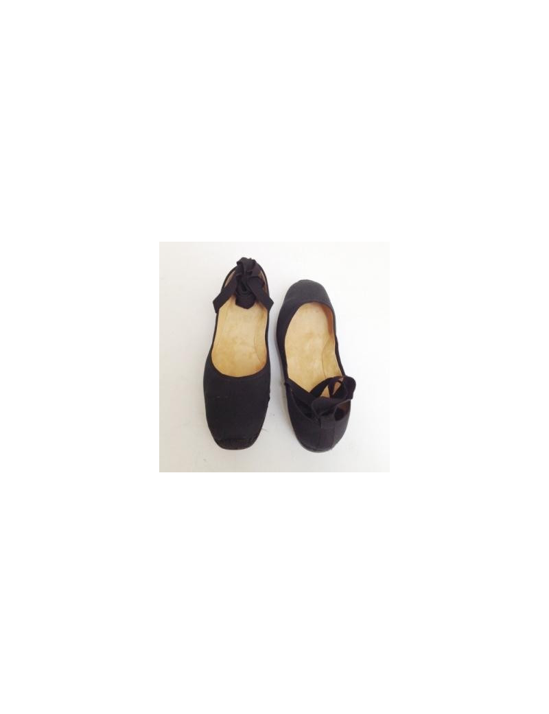 ballerines HERMES t 40 noires en toile 