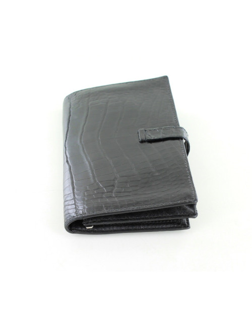 portefeuille HERMES en crocodile 