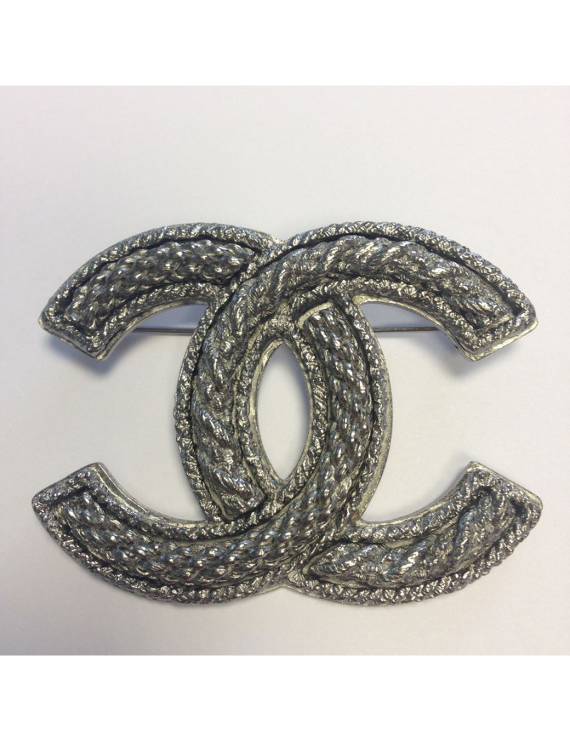 Grande broche CC en ruthéniumCHANEL