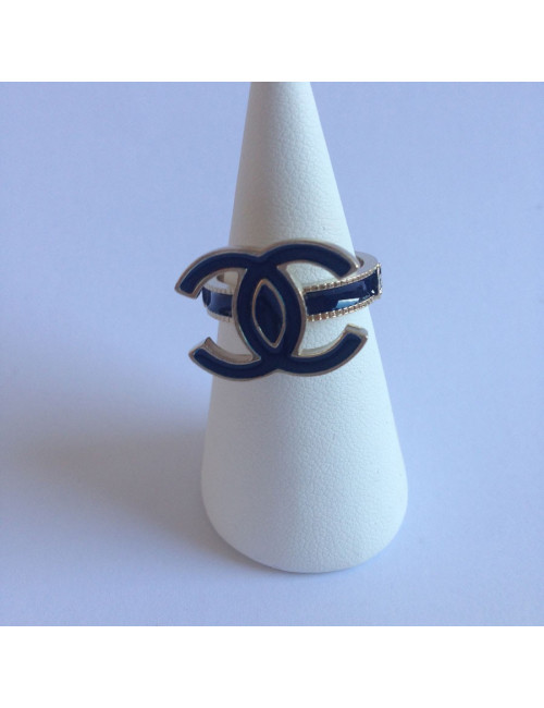 Bague CC noire CHANEL