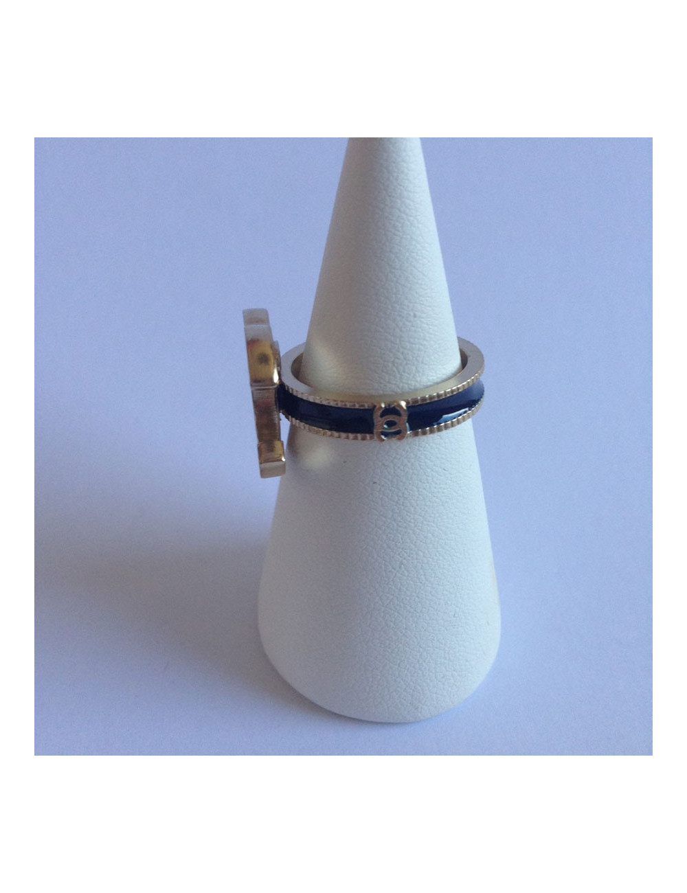 Bague CC noire CHANEL