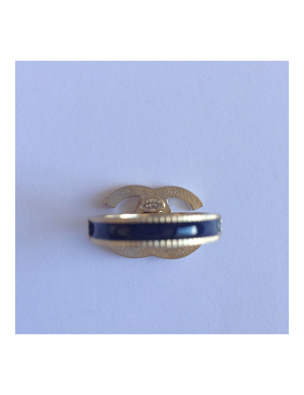 Bague CC noire CHANEL